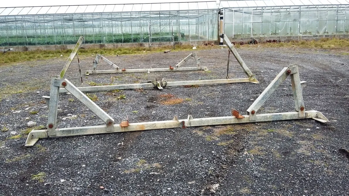 Large galvanised boat cradle / supports - Image 3