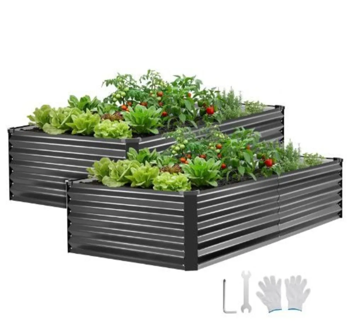 2 Pack Galvanized Raised Garden Beds - Image 1