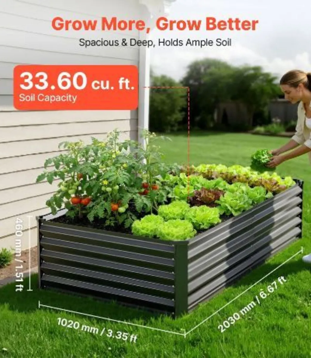 2 Pack Galvanized Raised Garden Beds - Image 3