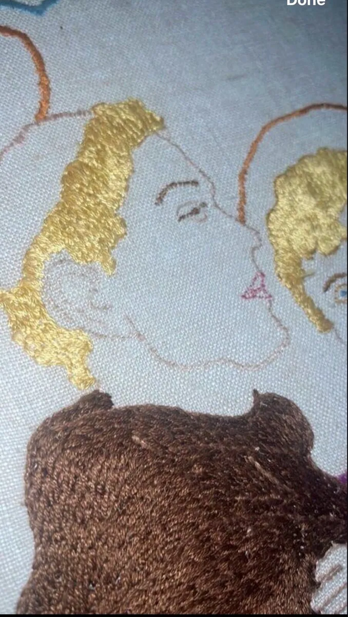 Hand Embroidere Saint Anthony & Child Jesus - Image 4