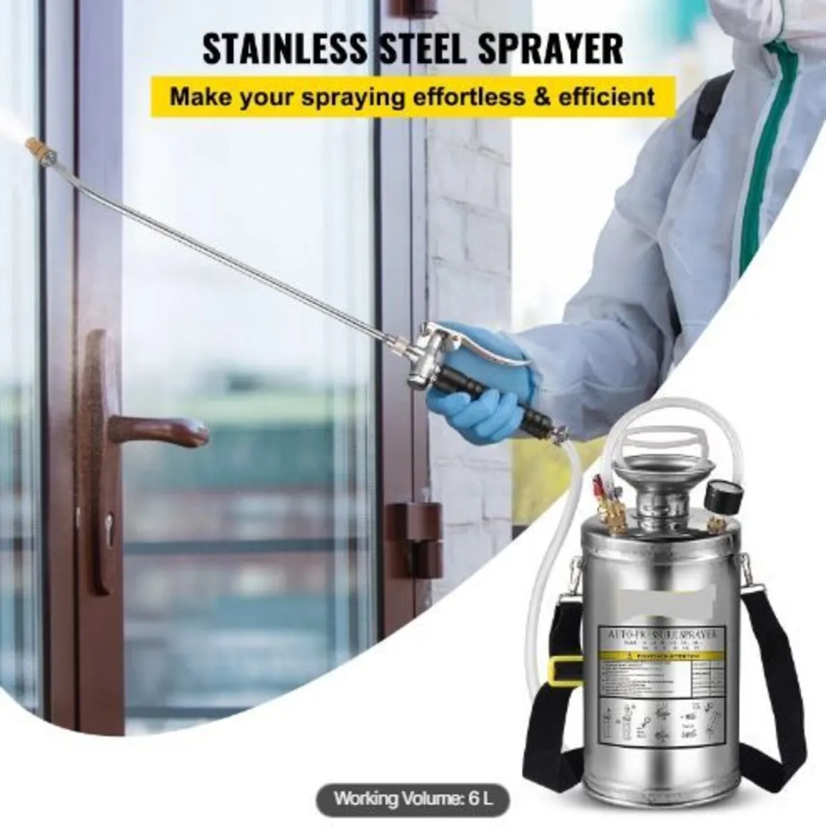 Stainless Steel Sprayer 6L Household - Image 1