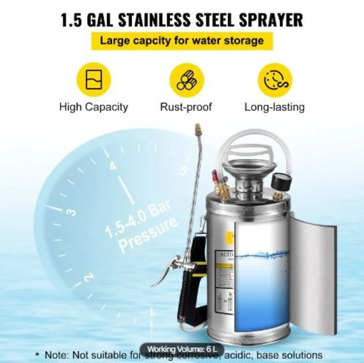 Stainless Steel Sprayer 6L Household - Image 4