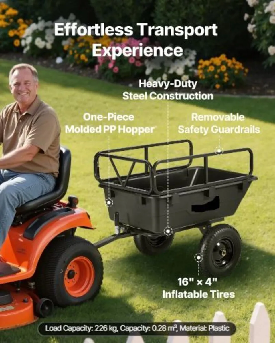 Garden Utility Trailer, 10 Cu. Ft 227 kg - Image 2