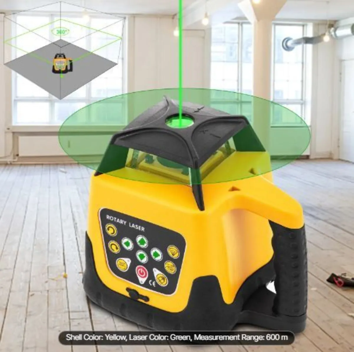 Rotary Laser Level Green Beam 500m - Image 1