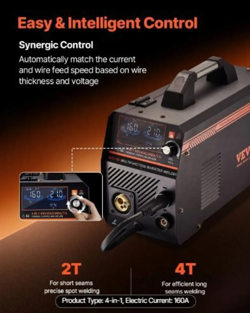 MIG Welder, 160A Synergic Mig Welding Machine - Image 2