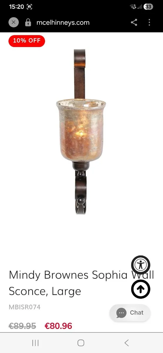 Mindy browne Candle wall sconce - Image 1