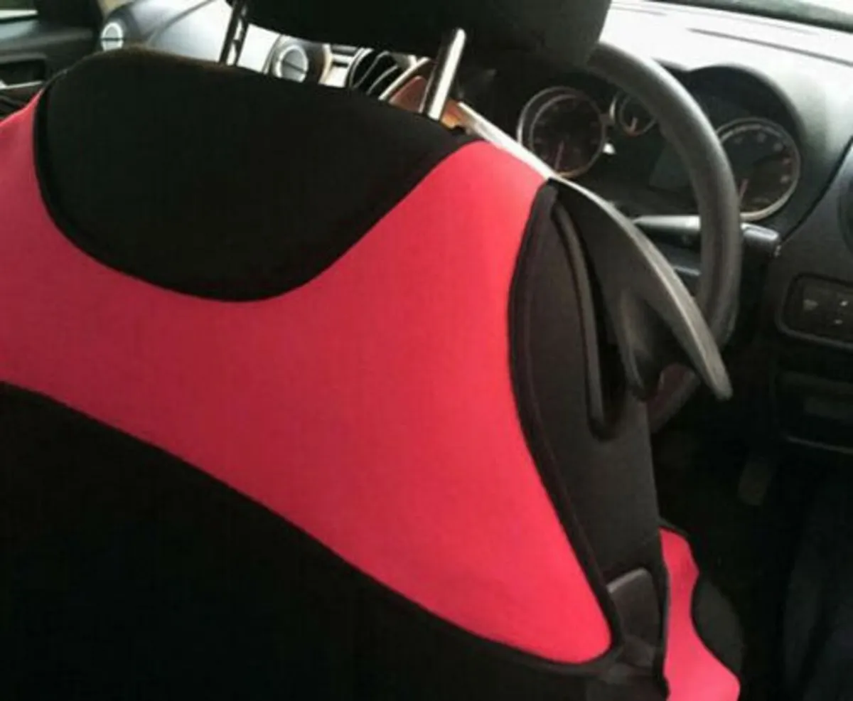 Red Vest Car Seat Covers for VW * Unused - Image 2