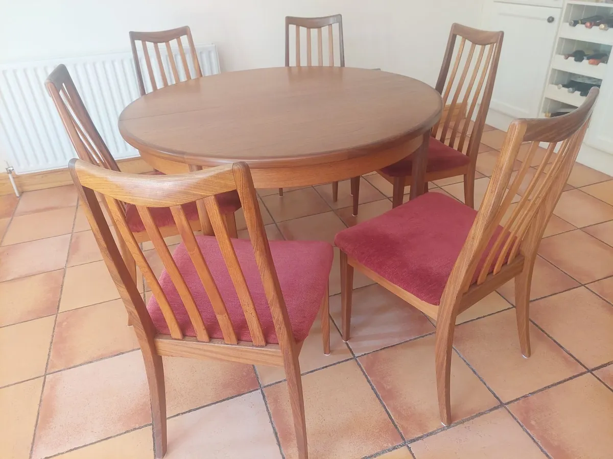 Mid Century G Plan Table and 6 Chairs - Image 2