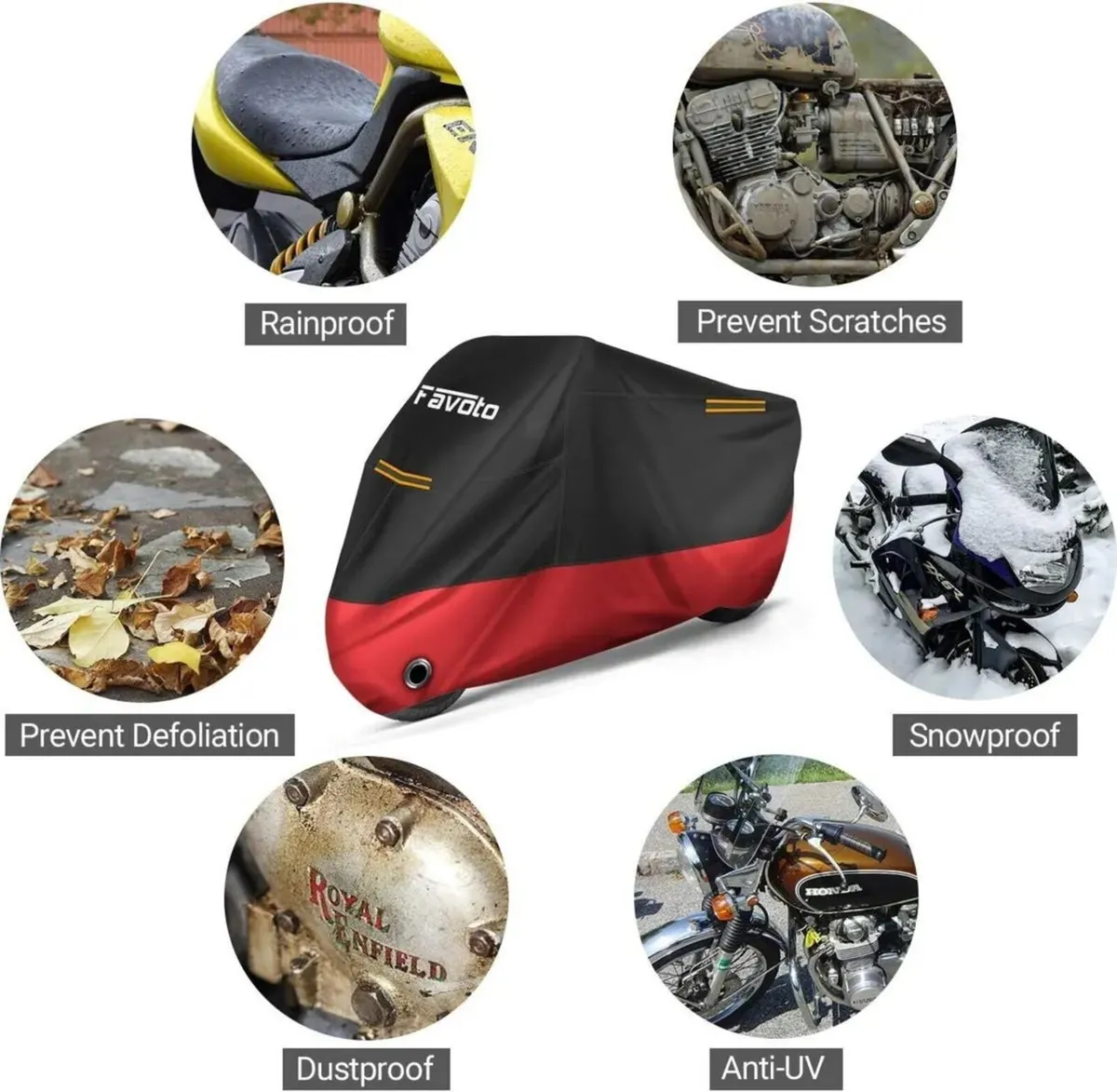 Motorcycle Cover 210D Waterproof Bike Cover - Image 2