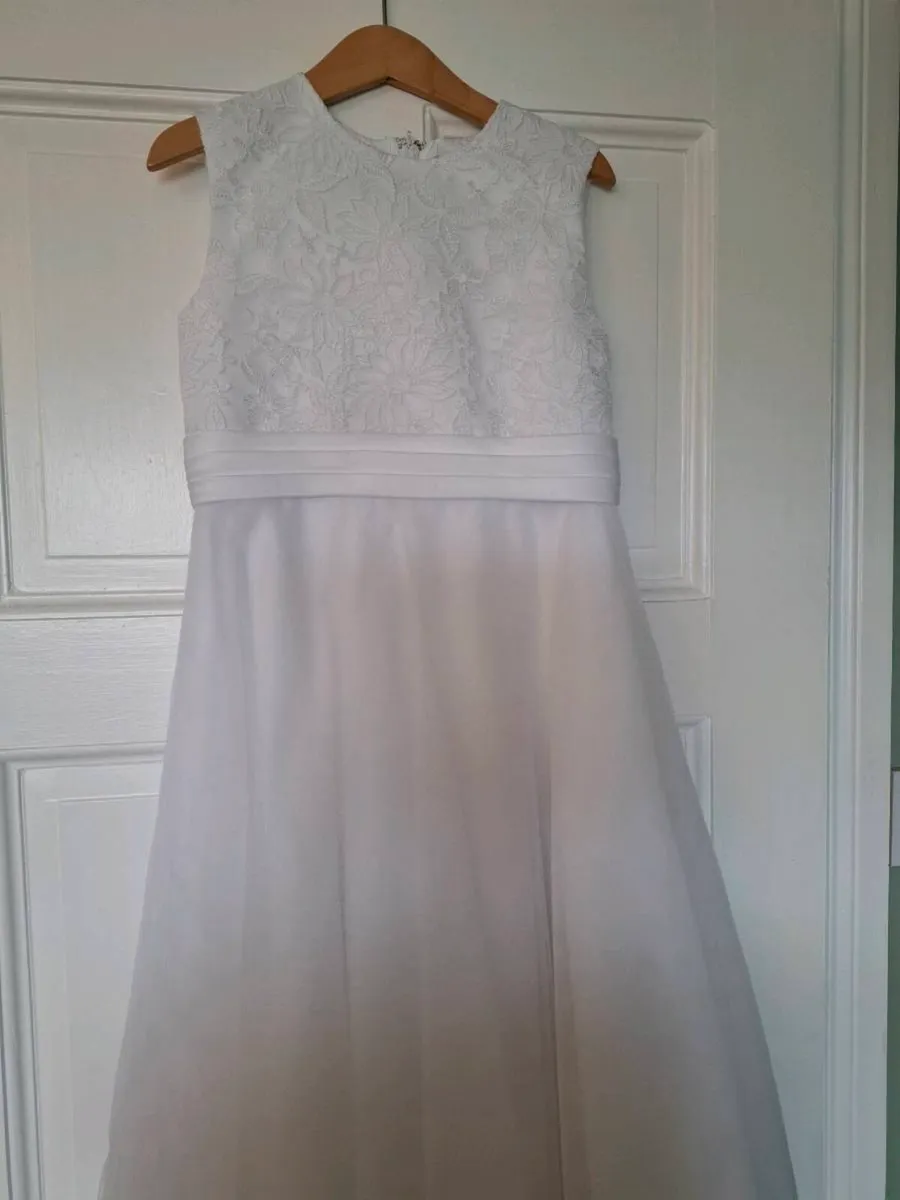 First Communion Dress, Bolero, Bag - Image 2