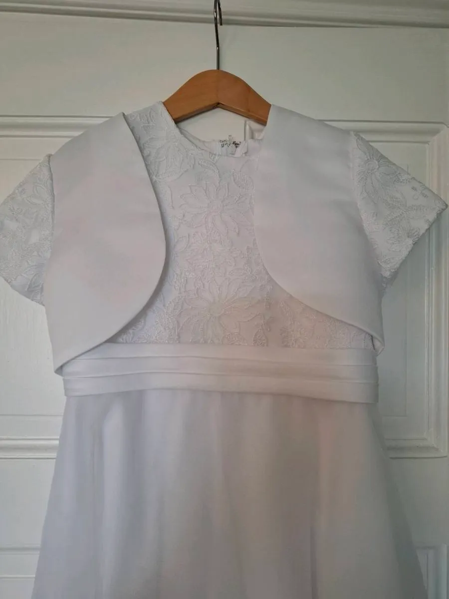 First Communion Dress, Bolero, Bag - Image 1