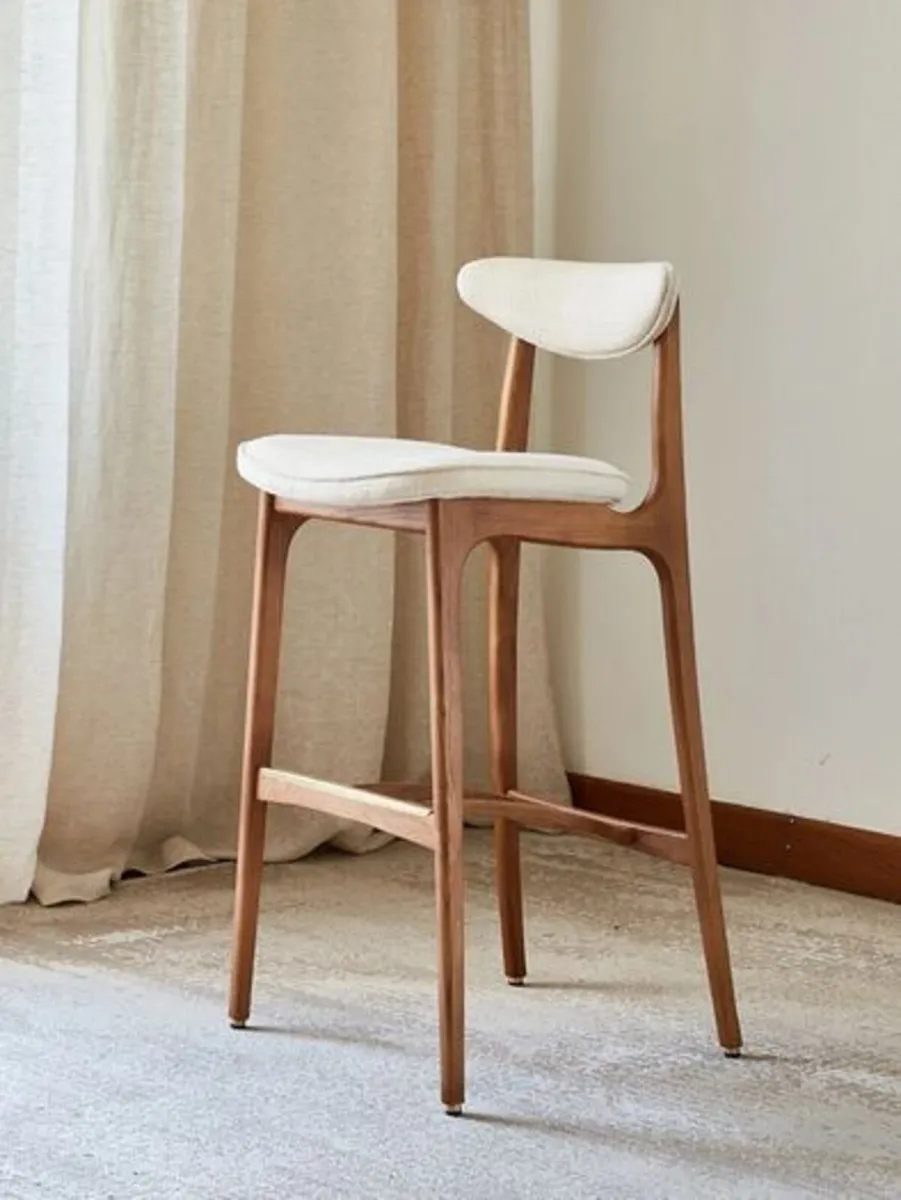 Mid Century 200-190 Upholstered Bar Stool - Made t - Image 1