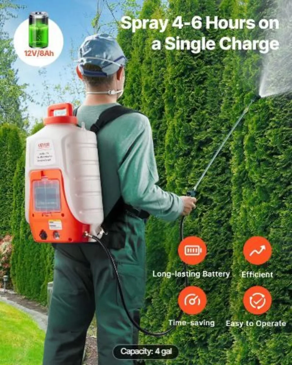 Battery Powered Backpack Sprayer 15.1 L - Image 4
