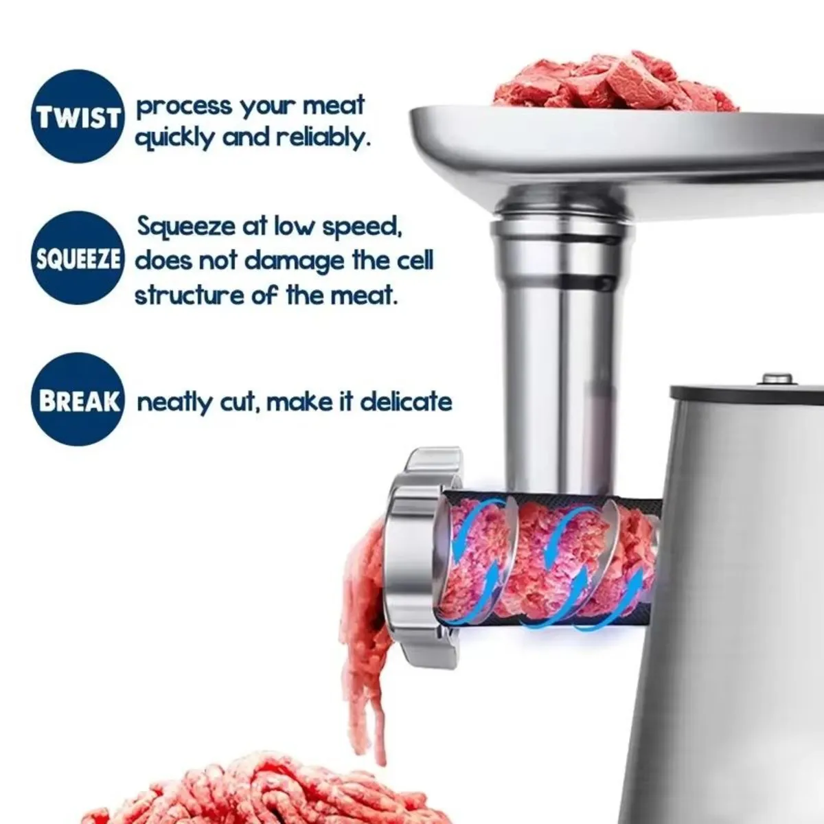 Meat Mincer Commercial Meat Grinder 1100W - Image 4