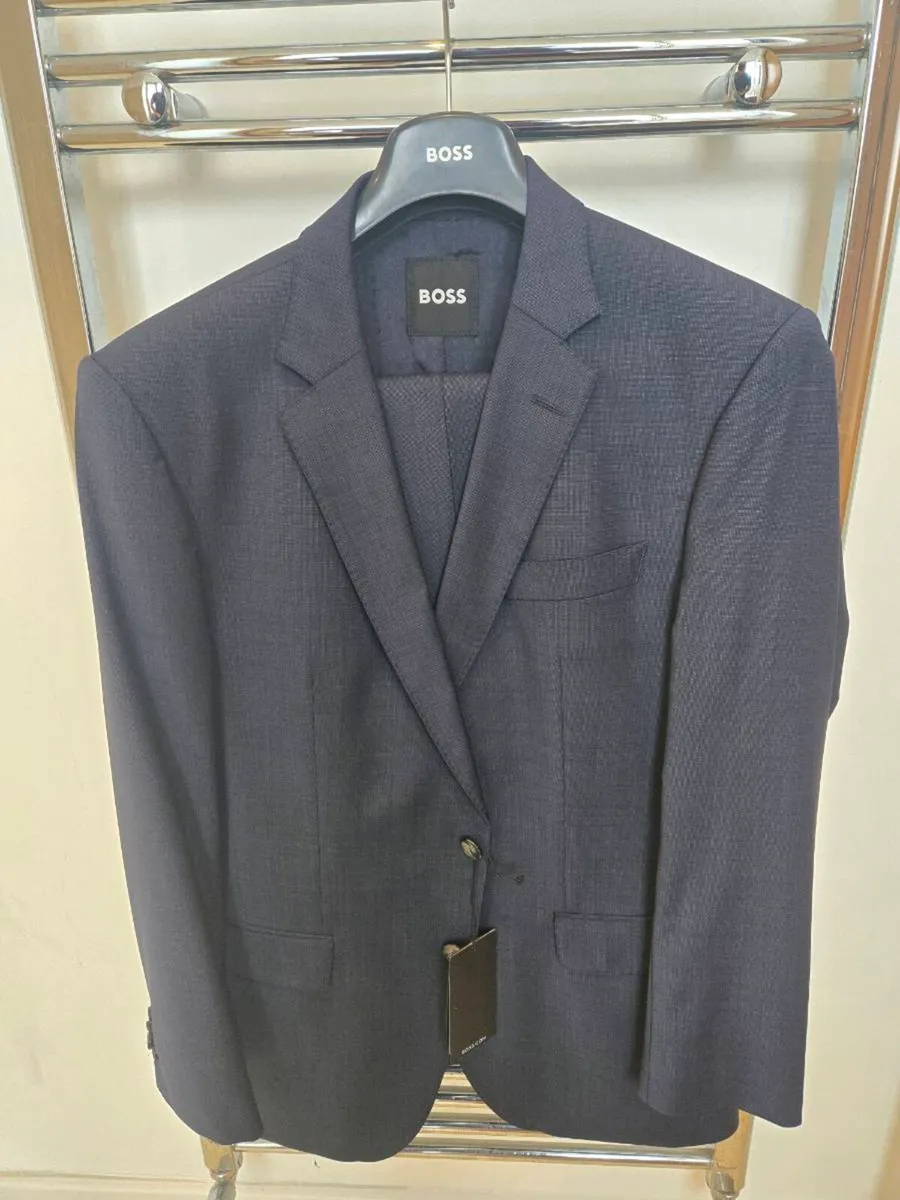 Hugo Boss New Dark Blue Wool Suit - Image 1