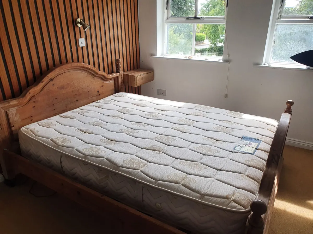 King size double bed and mattress - Image 2