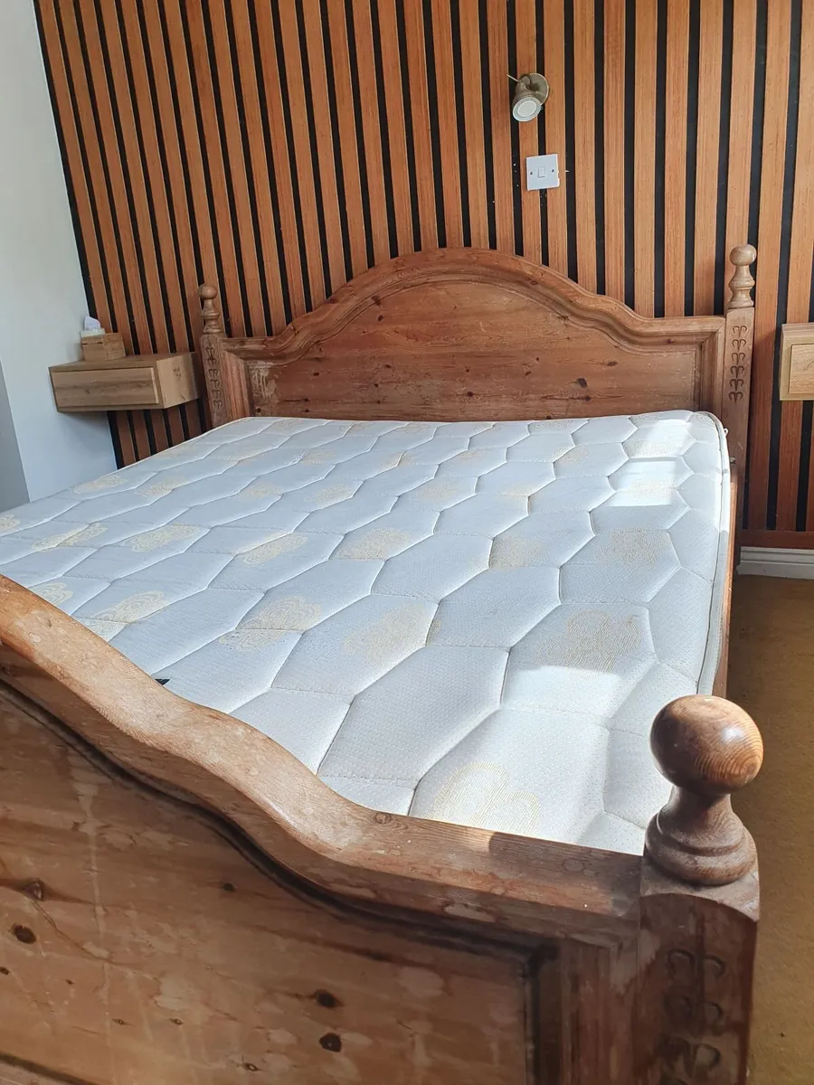 King size double bed and mattress - Image 4