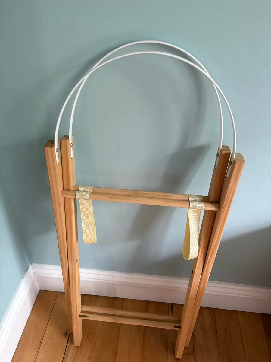 Moses Basket and stand. - Image 4