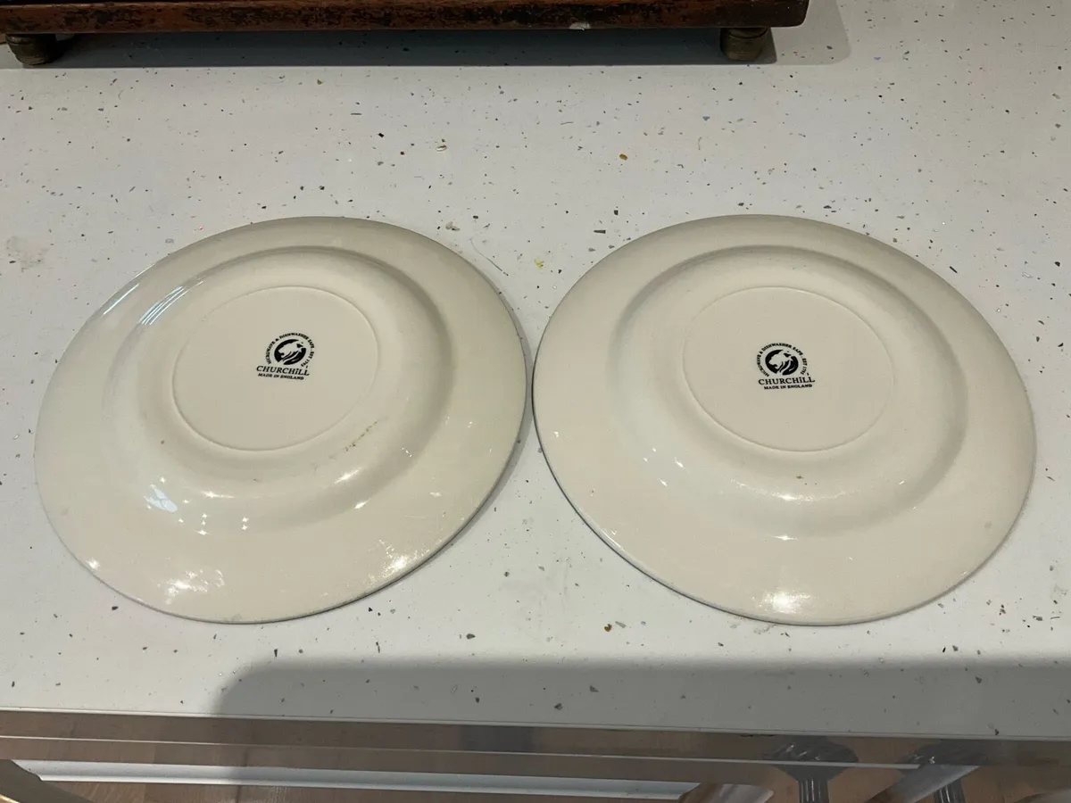 Set of 2 Willow Pattern 8 Inch Plates - Image 4