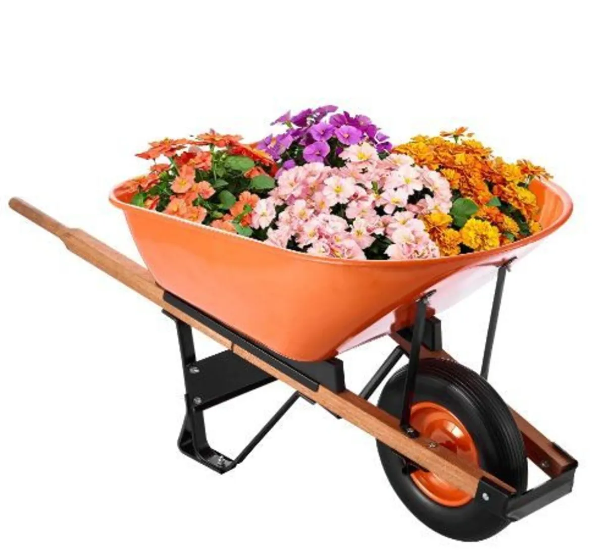 Wheelbarrow Cart, 6 Cu. Ft. Load & 330 lbs Capacit - Image 1
