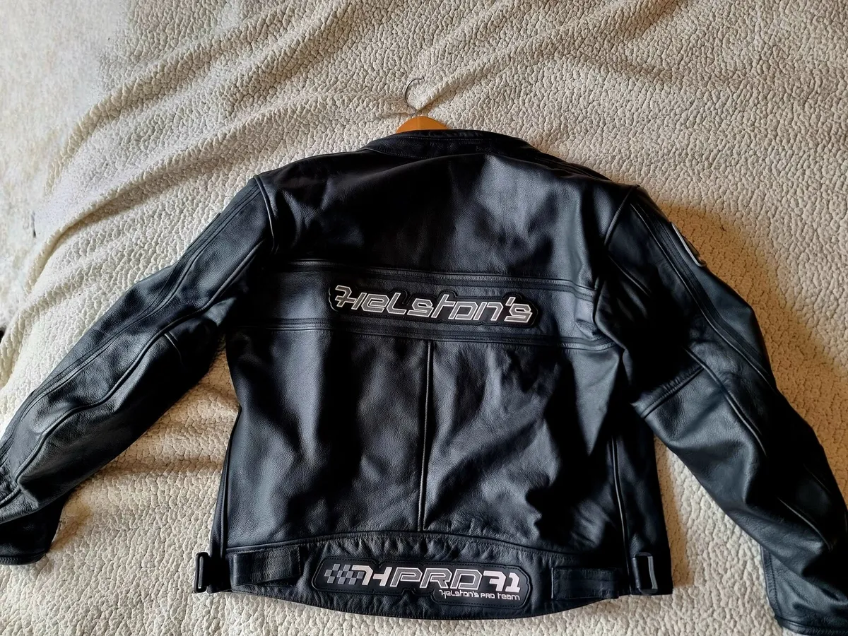 Helstons Leather Motorcycle Jacket  Size Large - Image 2