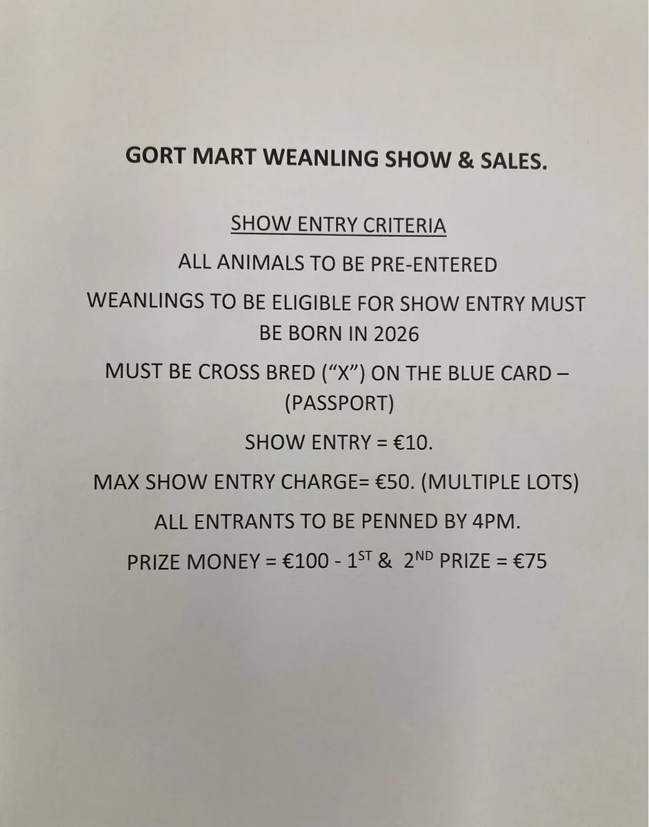 Gort Mart: Spring weanling show sales - Image 2