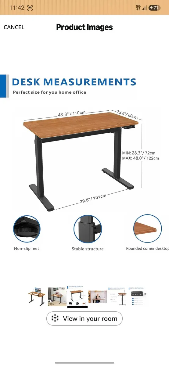 Adjustable Electric Desk - Image 2