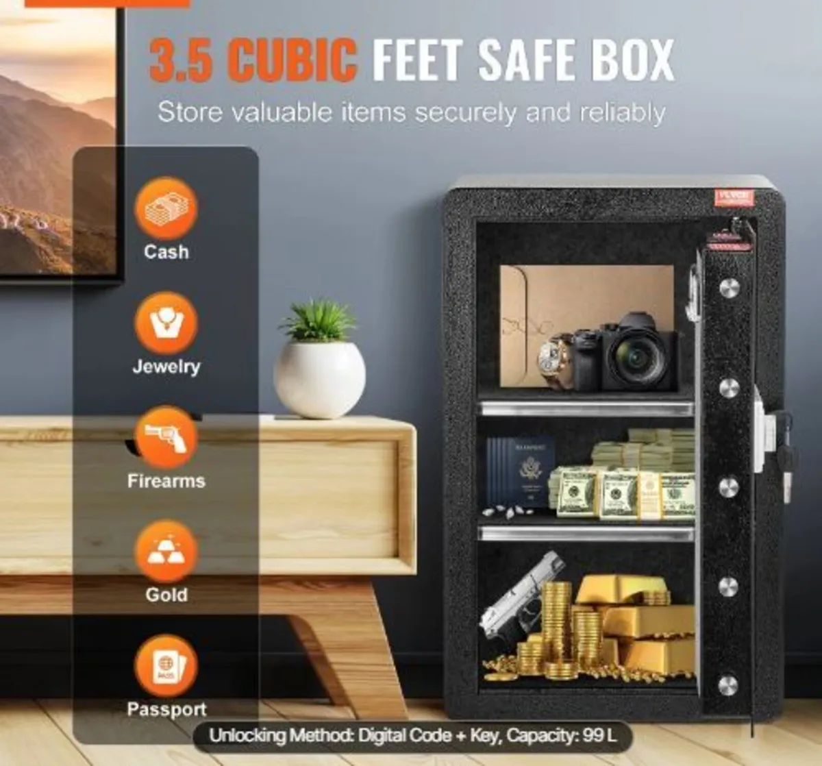 Single Door 3.5 cu.ft Safe Box - Image 4
