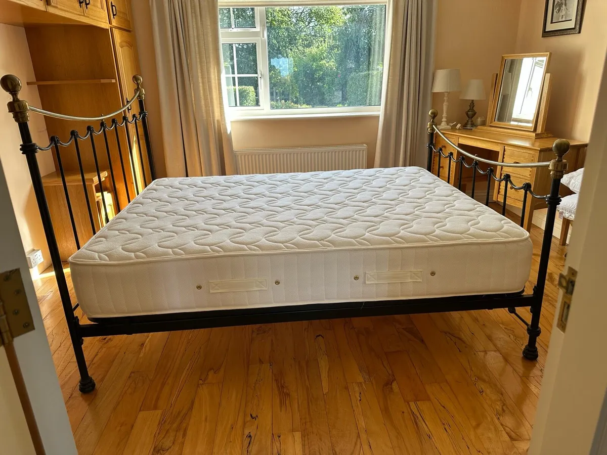 King size bed and mattress - Image 2