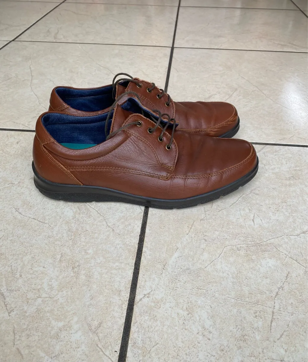 Mens Pitillos Leather Shoes, Size 43, As New - Image 1