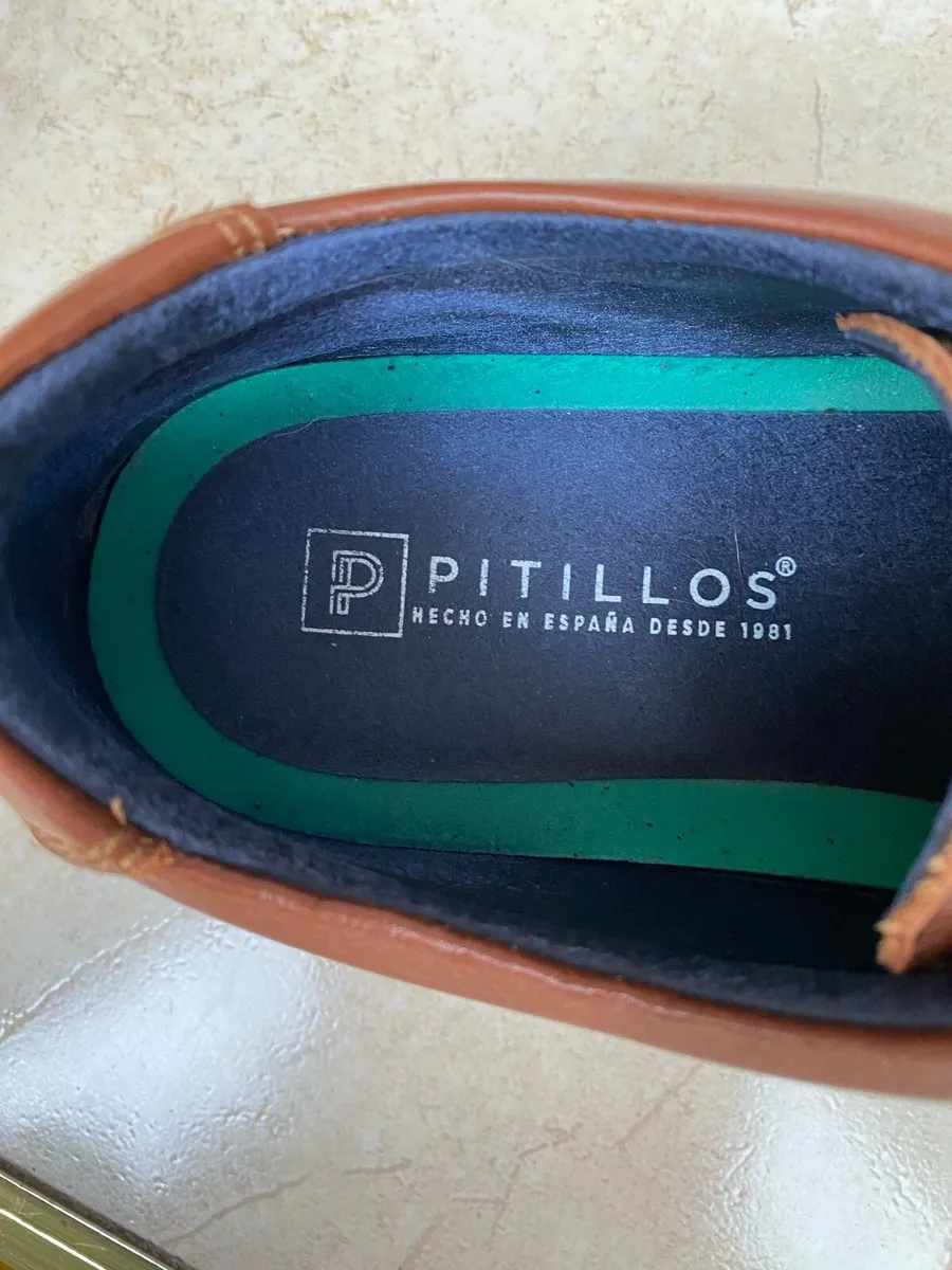 Mens Pitillos Leather Shoes, Size 43, As New - Image 3