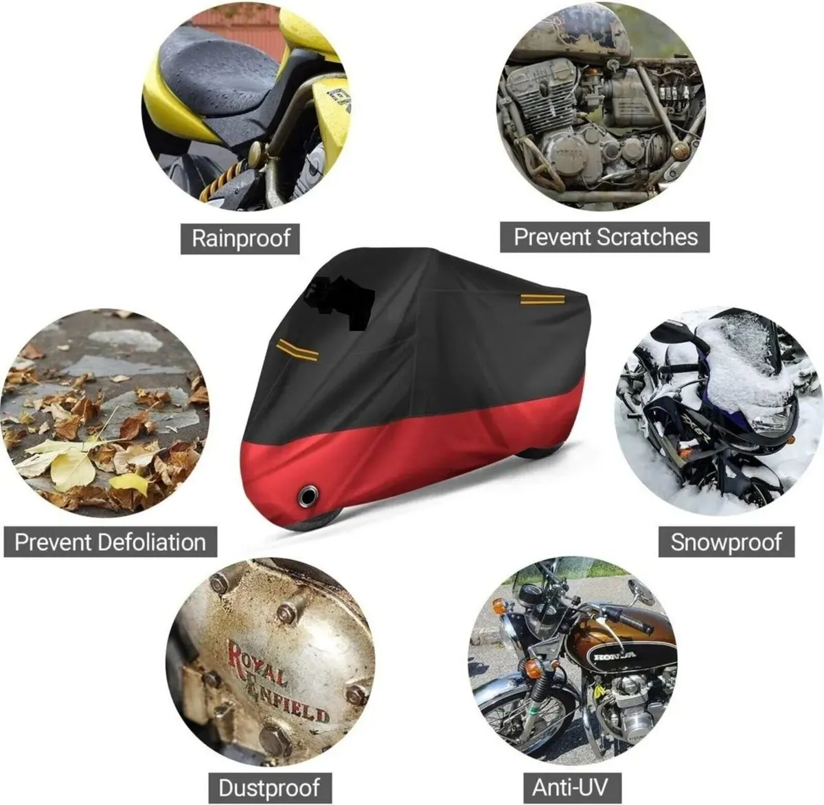 Motorcycle Cover 210D Waterproof Bike Cover - Image 3