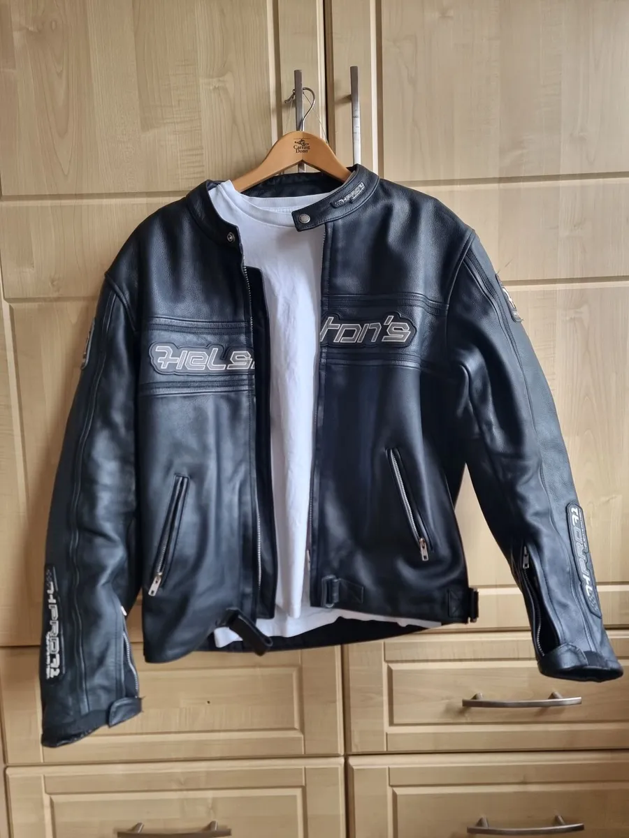 Helstons Leather Motorcycle Jacket  Size Large - Image 1