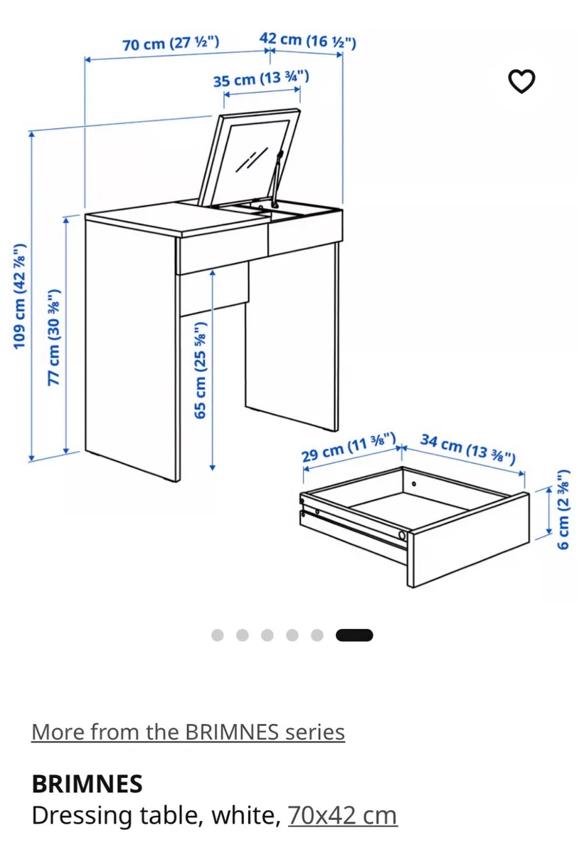 Vanity table & chair - Image 1
