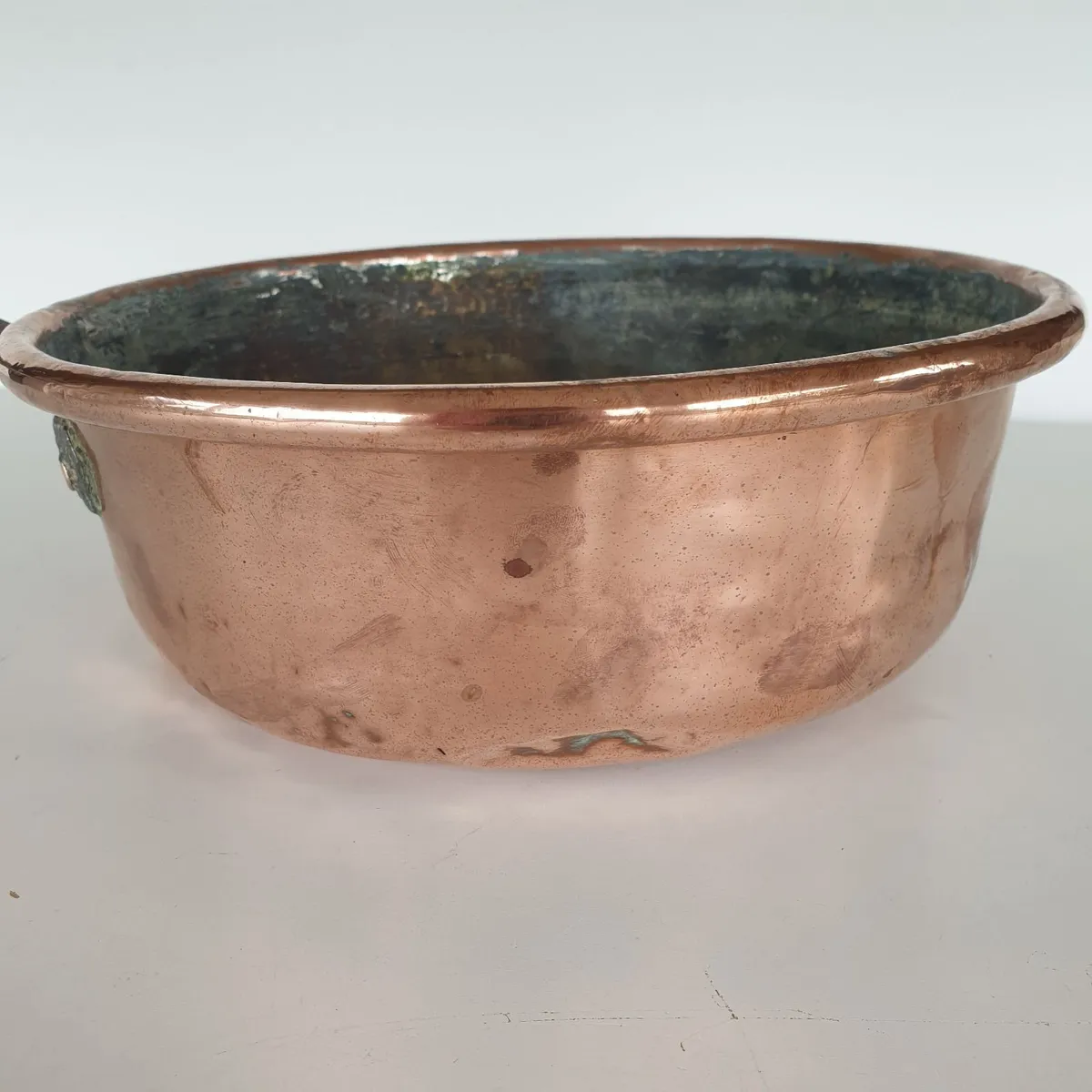 Copper pan French with forged iron handle - Image 2