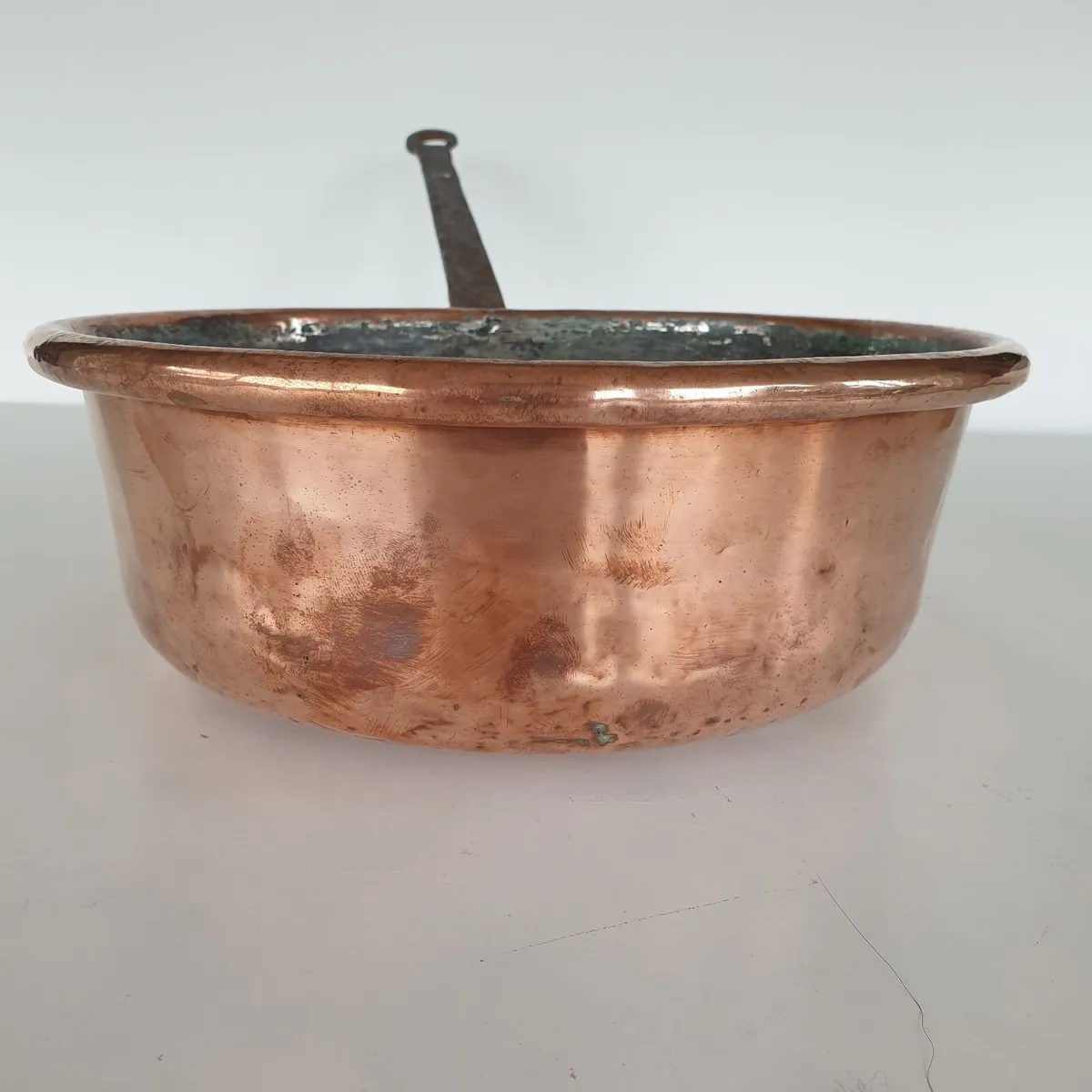 Copper pan French with forged iron handle - Image 3