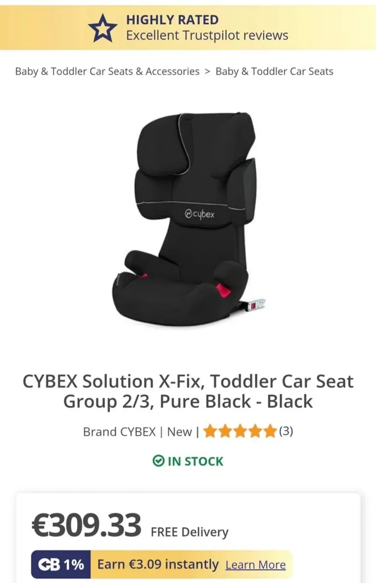 Cybex baby child car seat Isofix II 15-36 kg - Image 1