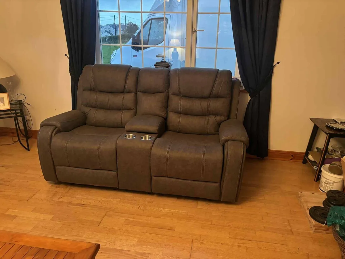 Maddison 3+2 or 3+1+1 Grey Fabric Recliner Sofa - Image 3