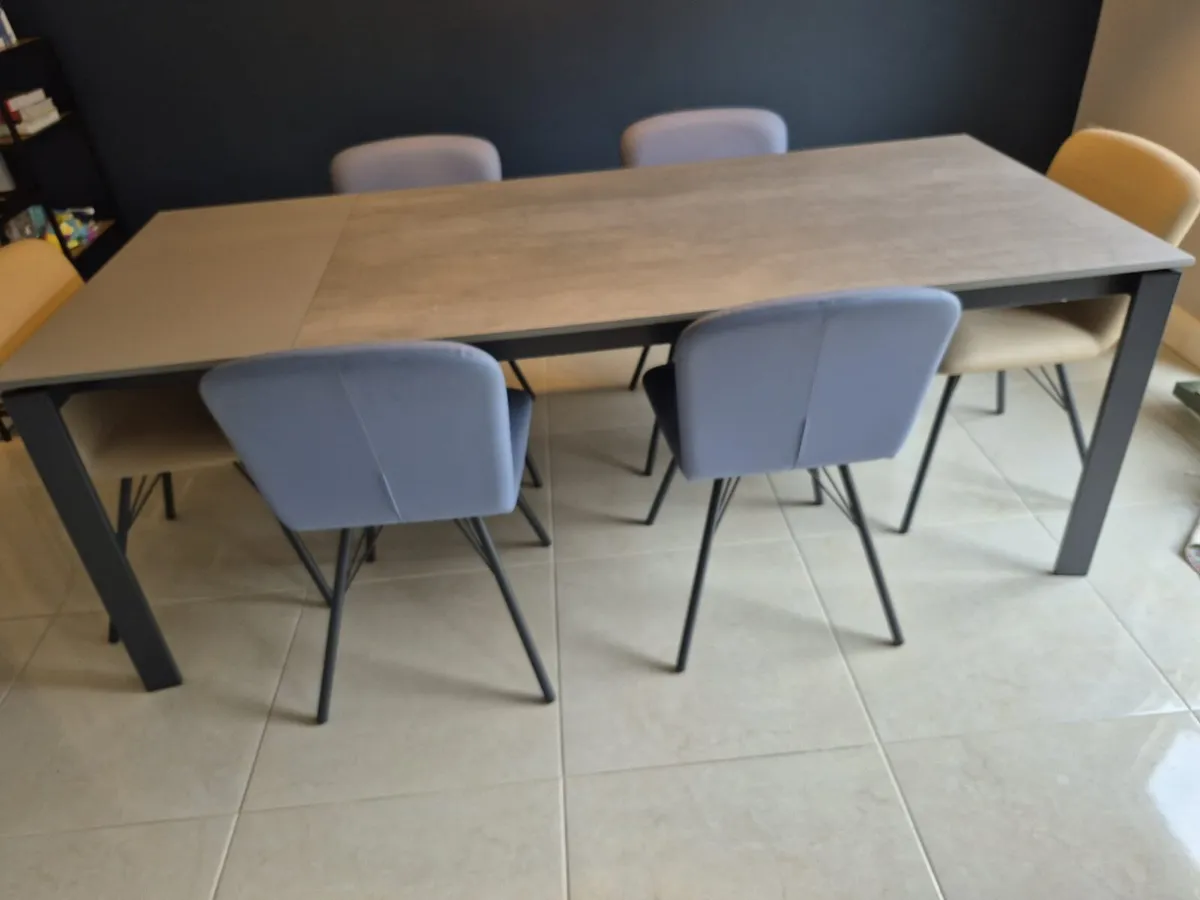 Connubia Eminence Ceramic Dining Table + 6 Emma Ch - Image 2