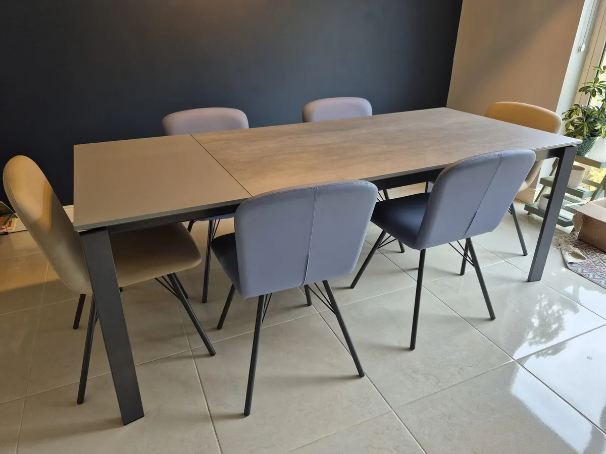 Connubia Eminence Ceramic Dining Table + 6 Emma Ch - Image 3