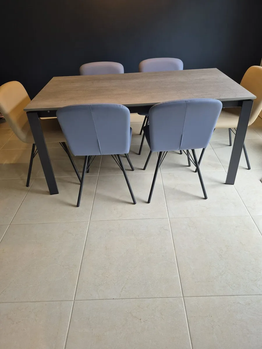 Connubia Eminence Ceramic Dining Table + 6 Emma Ch - Image 1