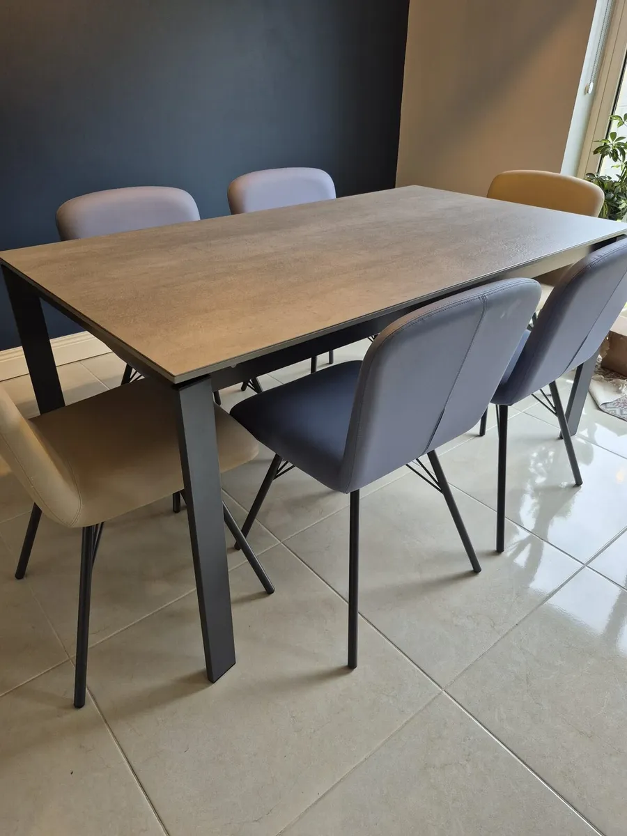 Connubia Eminence Ceramic Dining Table + 6 Emma Ch - Image 4