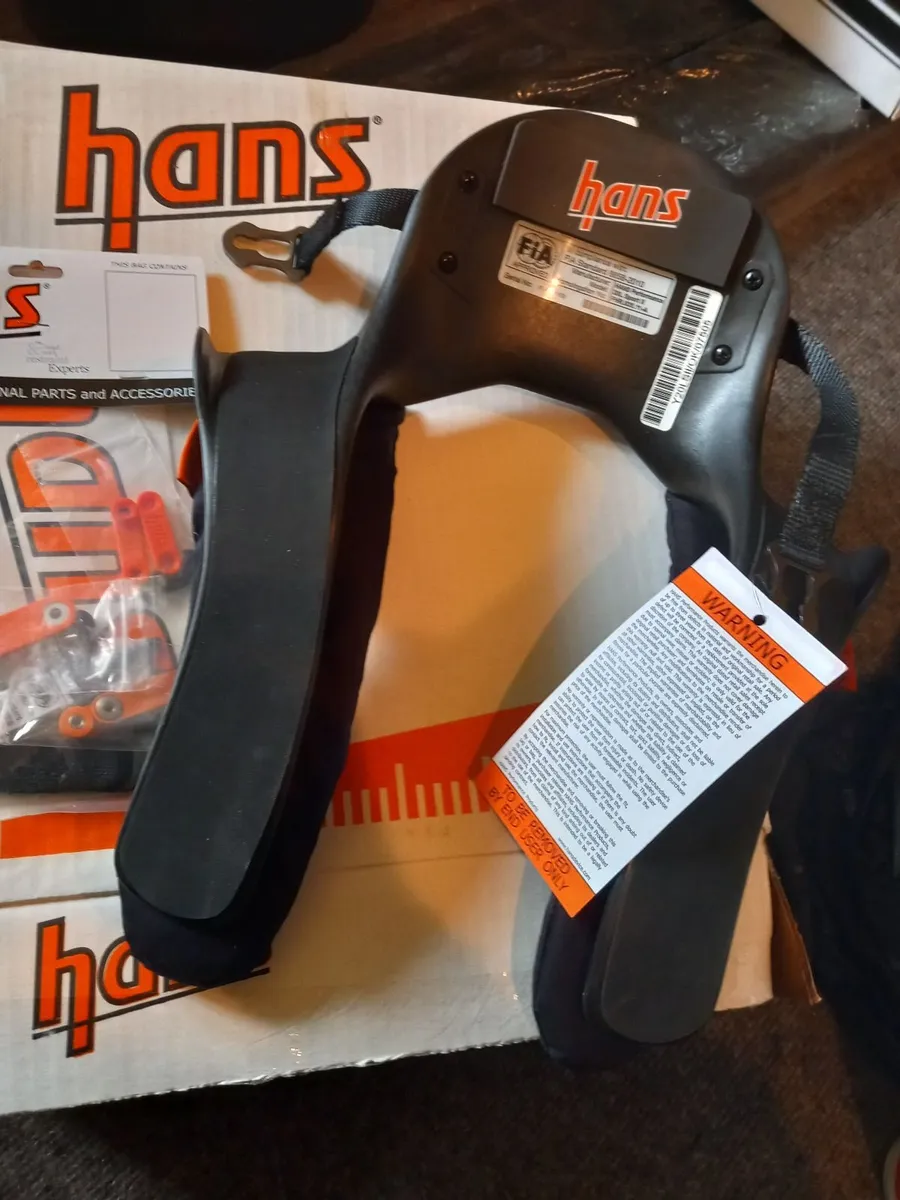2 Bell Rally helmets , hans and boots - Image 2