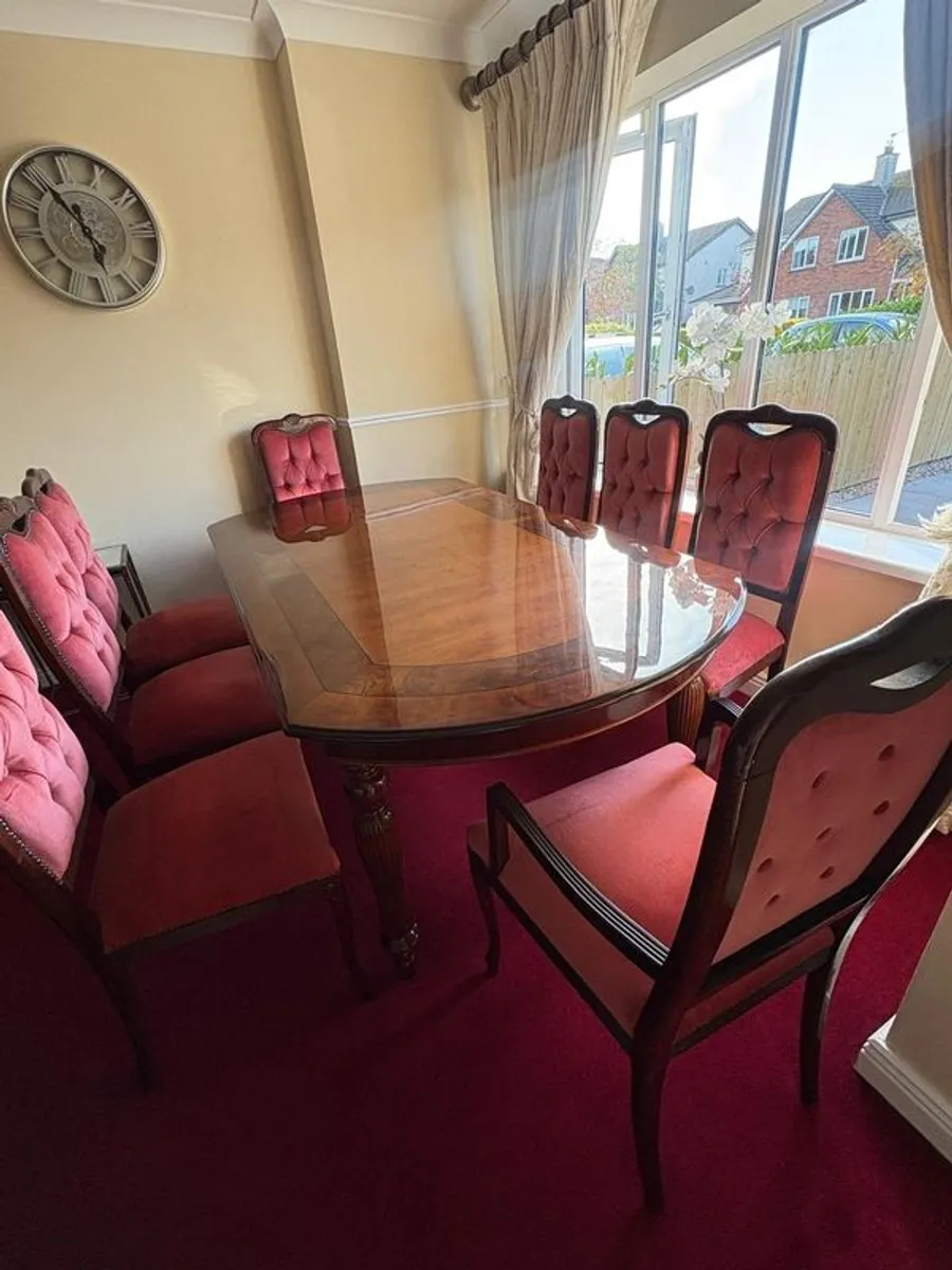 Dining table & 8 chairs - Image 2