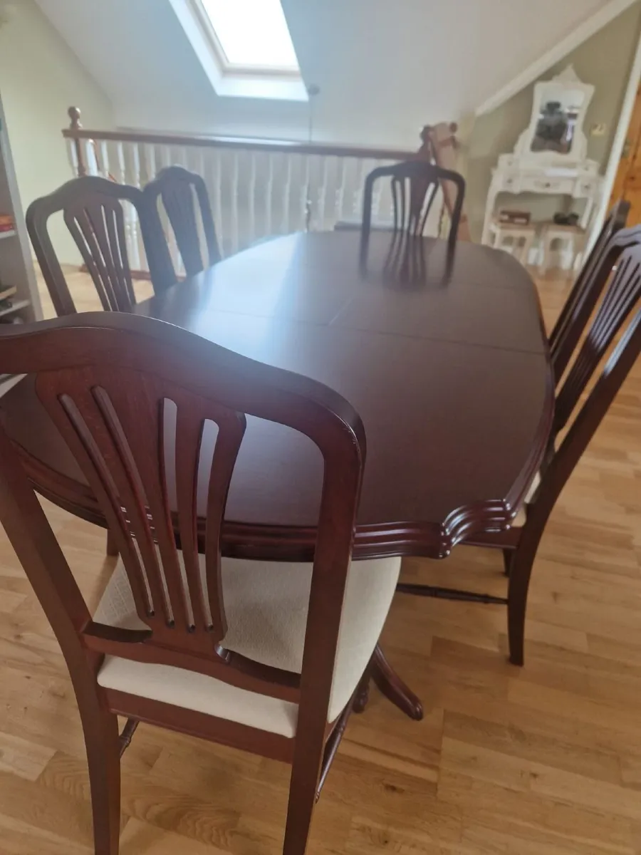 Rossmore solid Mahogany Dinning Table &  6 Chairs - Image 1