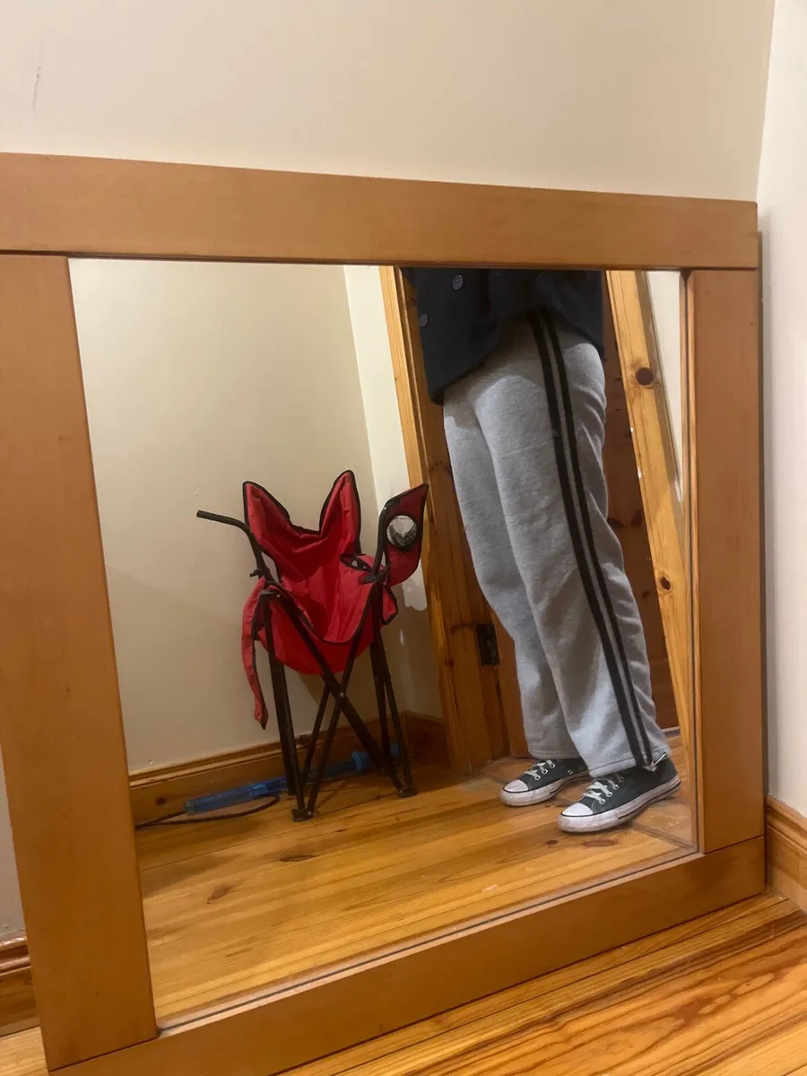 Brown wooden mirror - Image 2