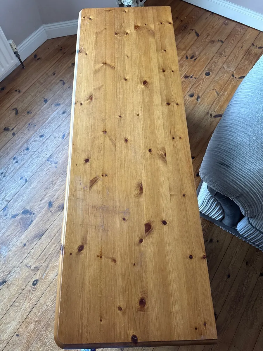 Vintage solid pine desk - Image 3