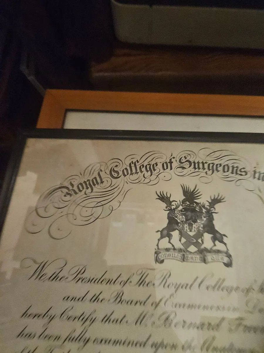 Vintage Royal College of Surgeons of Ireland Certi - Image 4