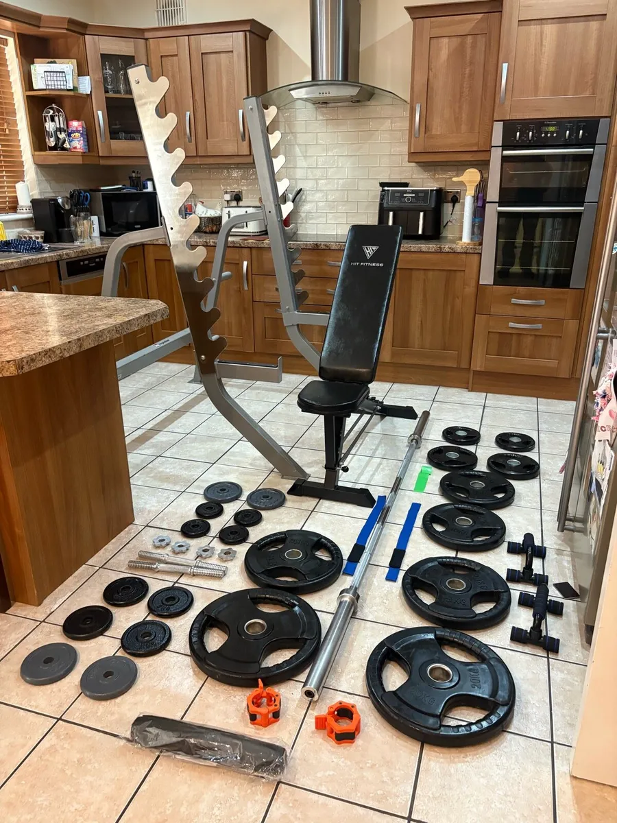 IMPULSE SQUAT RACK PRO GYM WEIGHT SET, CHEAP!! - Image 1