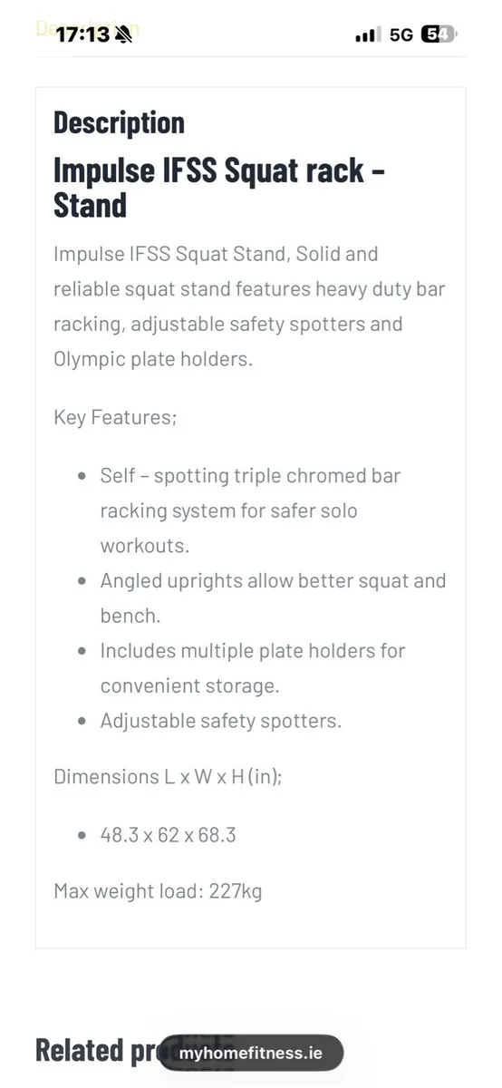 IMPULSE SQUAT RACK PRO GYM WEIGHT SET, CHEAP!! - Image 4